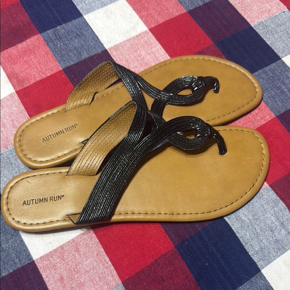 Black and Tan Women's Sandals